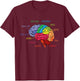 Anatomy Of The Brain Neurologist Gift T-Shirt - T-Shirt | Maroon