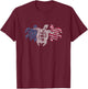 Turtle 4th of July American USA Flag Patriot Turtle Novelty Men T-Shirt - T-Shirt | Maroon