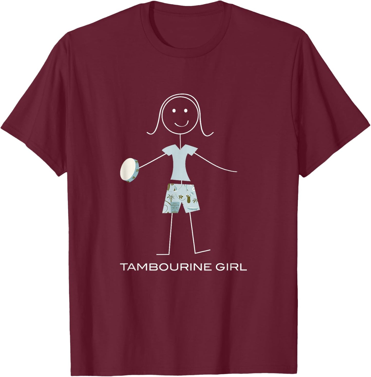 Funny women's tambourine, girls' musician gifts T-Shirt - T-Shirt | Maroon