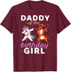 Daddy Of The Birthday Girl Dabbing Unicorn Bunny Bday T-Shirt - T-Shirt | Maroon