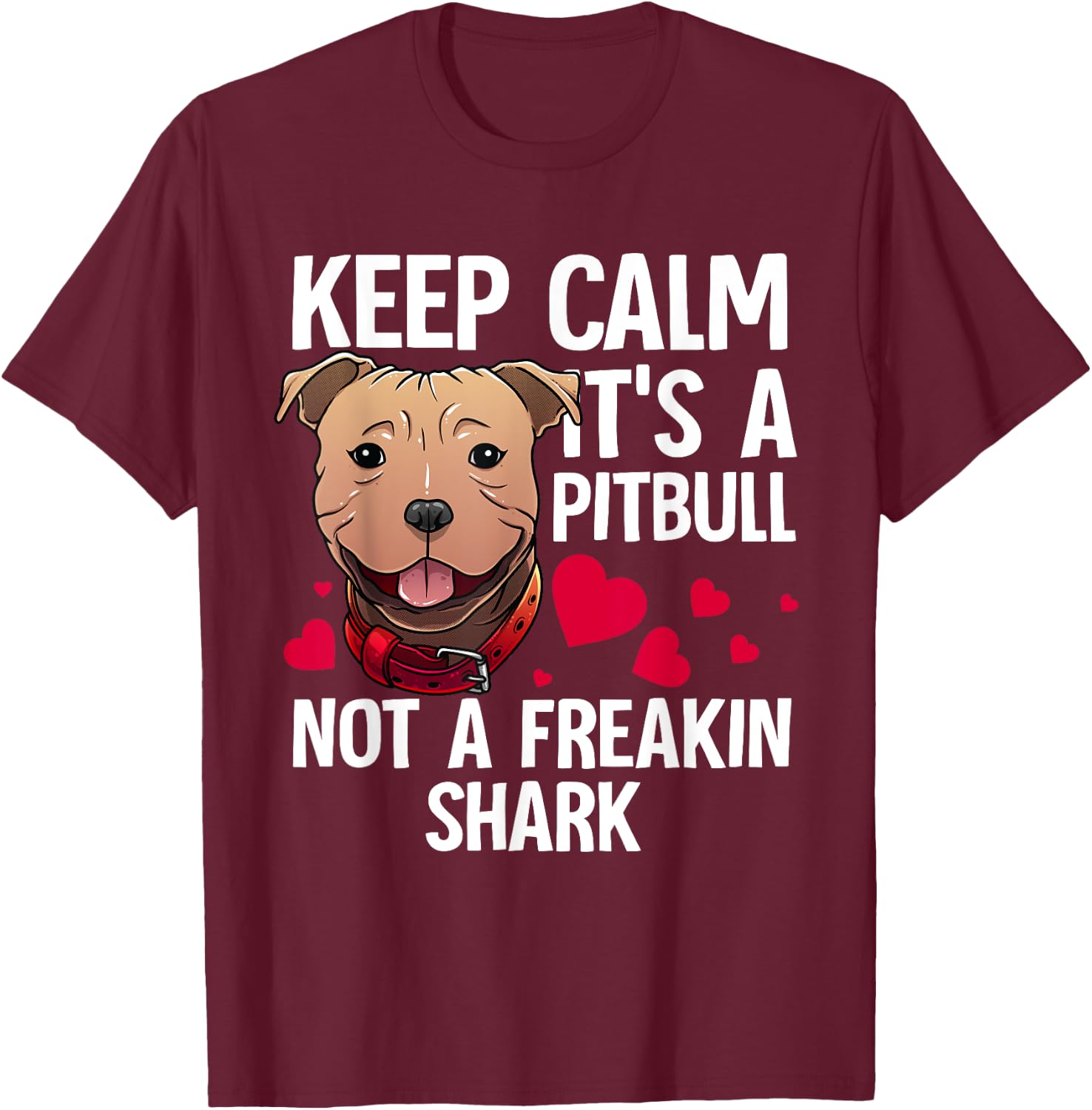 Funny Pitbull Gift Women Dog Lover Pet Owner Joke T-Shirt - T-Shirt | Maroon
