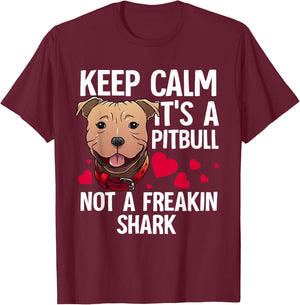 Funny Pitbull Gift Women Dog Lover Pet Owner Joke T-Shirt - T-Shirt | Maroon
