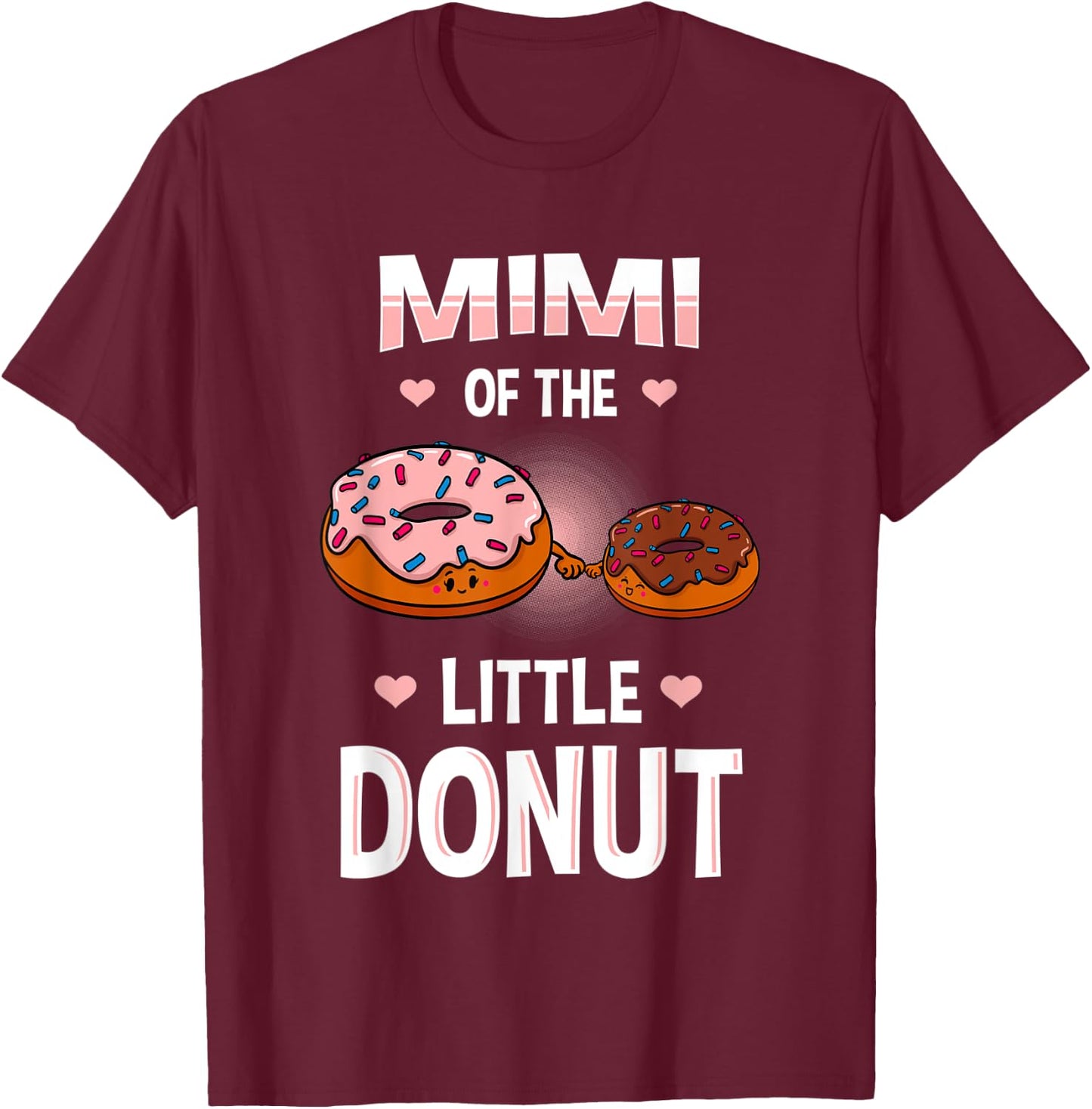 Mimi Of The Little Donut Gender Reveal Announcement T-Shirt - T-Shirt | Maroon
