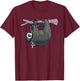 Funny Goth Sloth T-Shirt - T-Shirt | Maroon