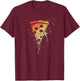 Vintage Pizza Slice Sketch Pizzeria T-Shirt - T-Shirt | Maroon