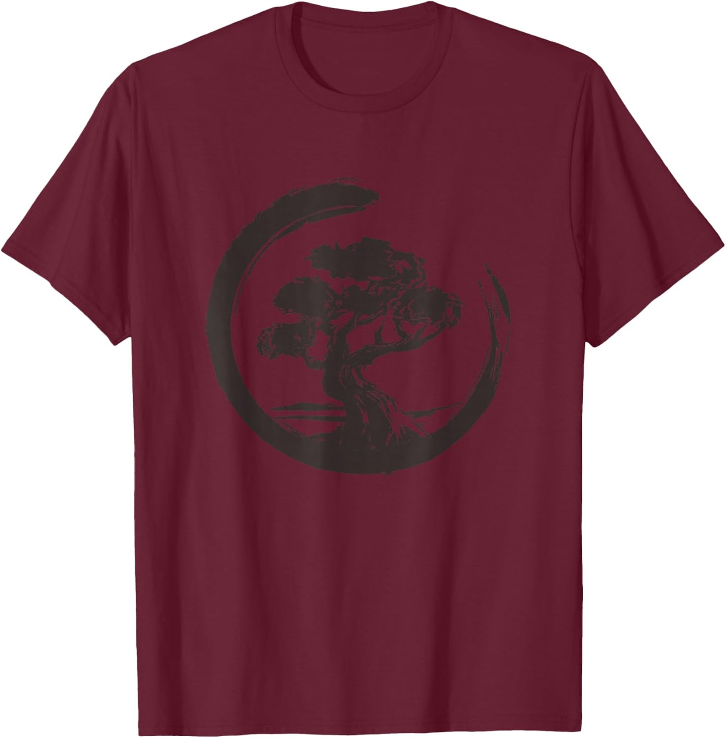 Bonsai Tree Japan Zen Japanese Bonsai Tree Gift T-Shirt - T-Shirt | Maroon