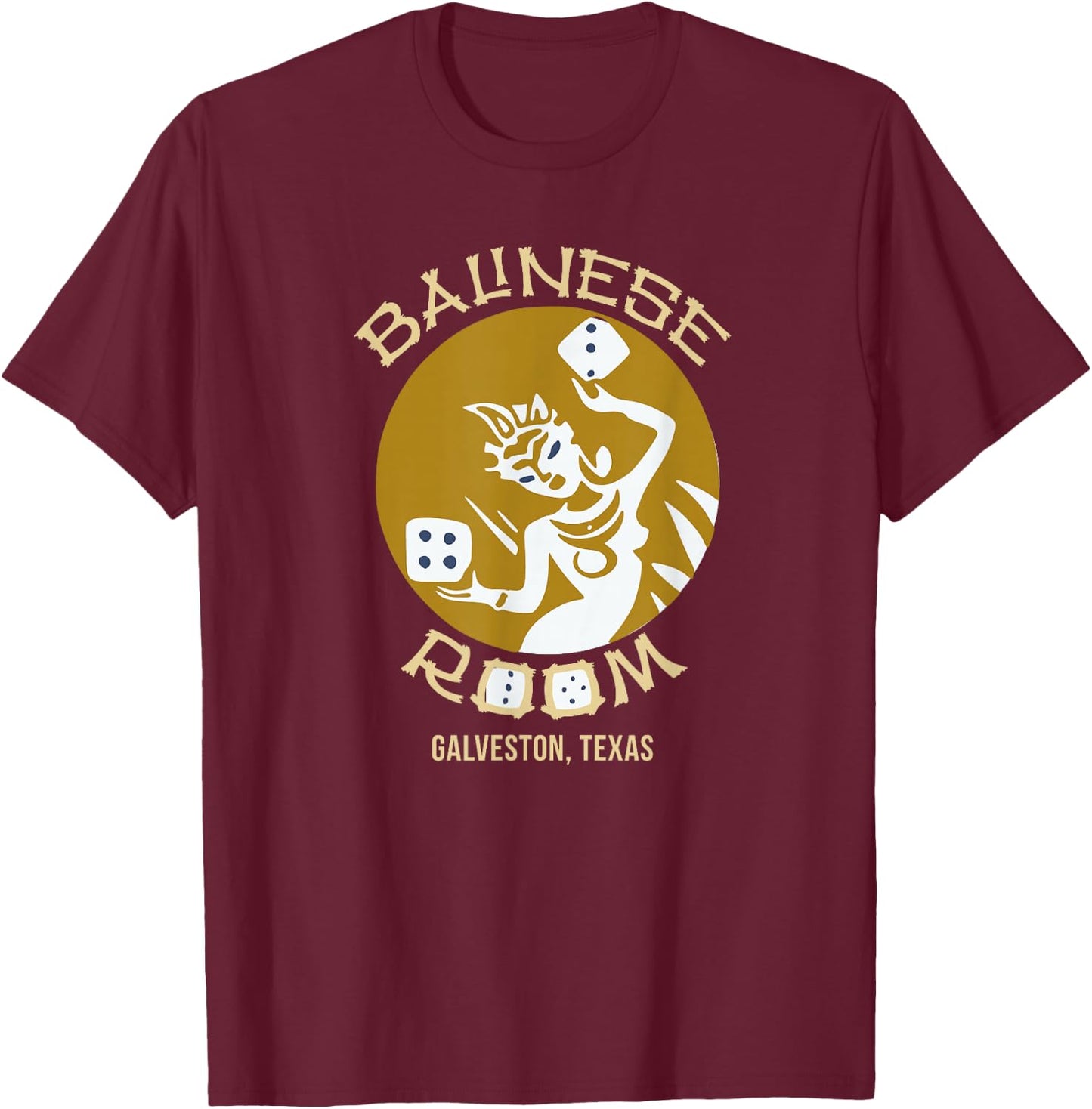 Balinese Room Tiki Bar Cocktail Lounge T-Shirt - T-Shirt | Maroon