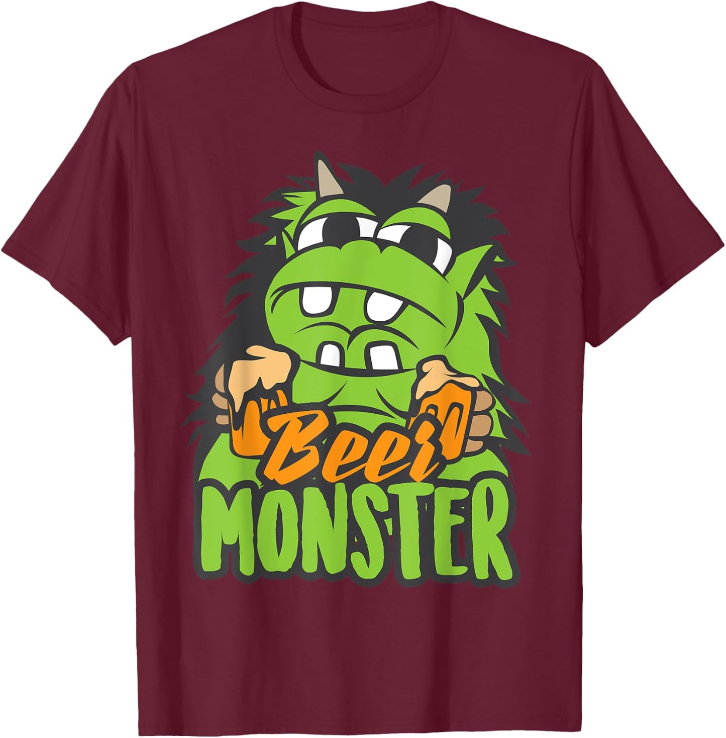 Beer Monster | Cool Total Beer Drinkers Drunk Gift T-Shirt - T-Shirt | Maroon