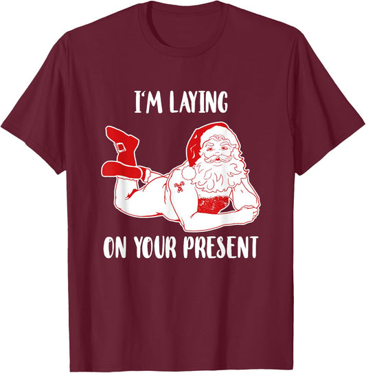 Dirty Bad Naughty Santa Funny Adults Husband Christmas Gift T-Shirt - T-Shirt | Maroon