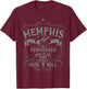 Memphis Tennessee Blues Country Music USA Vintage Souvenir T-Shirt - T-Shirt | Maroon