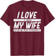 Love My Wife Lets Me Play Pickleball Pickle Ball Husband Men T-Shirt - T-Shirt | Maroon