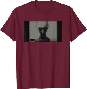 Skinny Bob Alien 1961 KGB Video Real Grey Alien T-Shirt - T-Shirt | Maroon