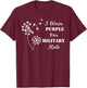 I Wear Purple For Military Kids Month Of The Military Child T-Shirt - T-Shirt | Maroon
