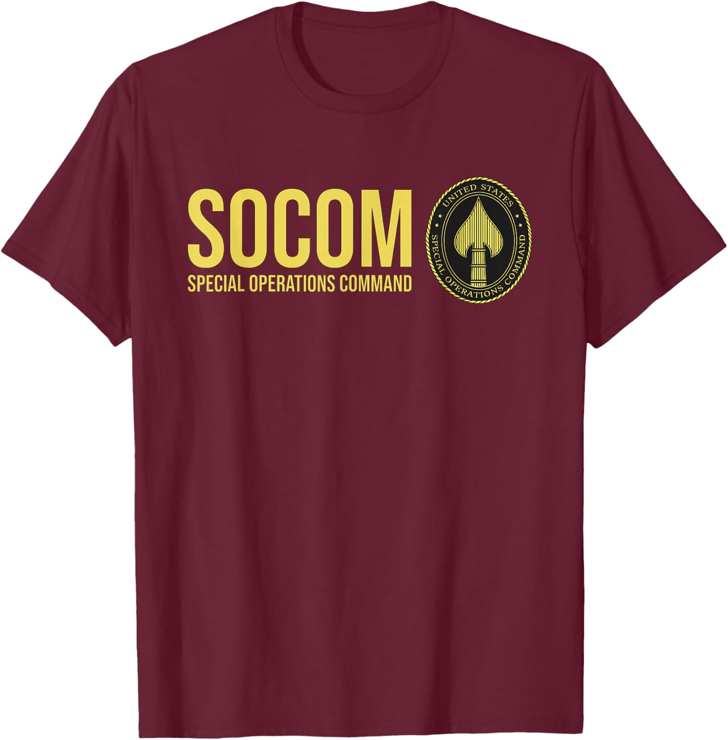 US Special Operations Command SOCOM Military T-Shirt - T-Shirt | Maroon