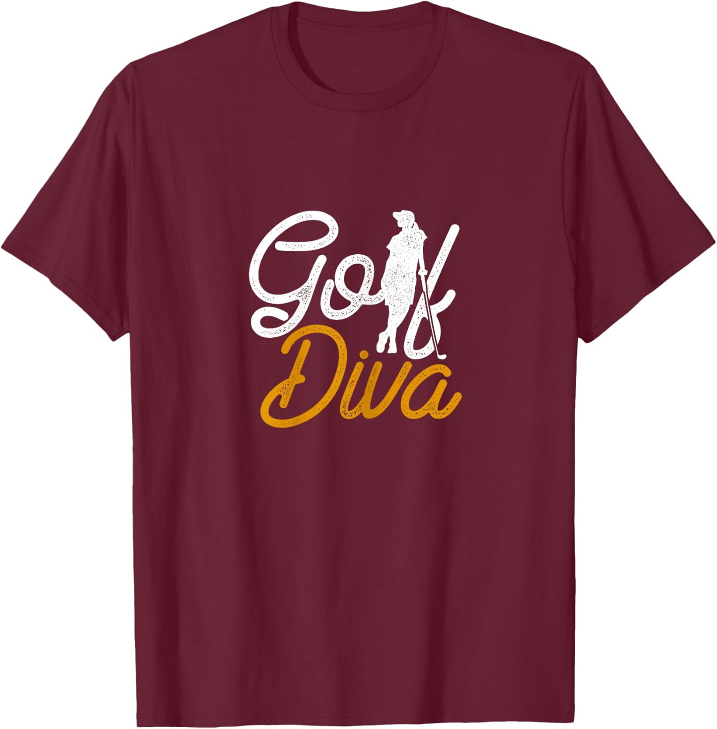 Golf Diva Girl Golfer T-Shirt - T-Shirt | Maroon