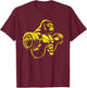 Gorilla Monkey Gym Weight Lifting Bodybuilding Workout T-Shirt - T-Shirt | Maroon