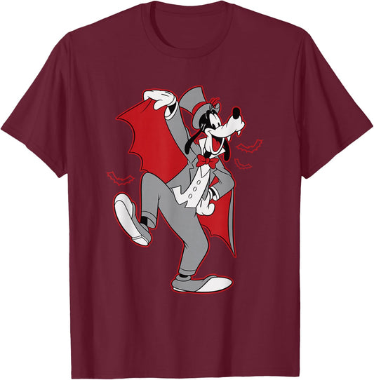 Disney Goofy in Dracula Halloween Costume T-Shirt - T-Shirt | Maroon