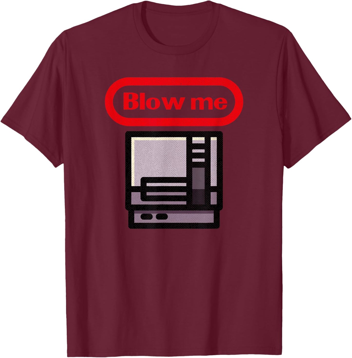 80s Retro Video Game Vintage Old School Gamer T-Shirt - T-Shirt | Maroon