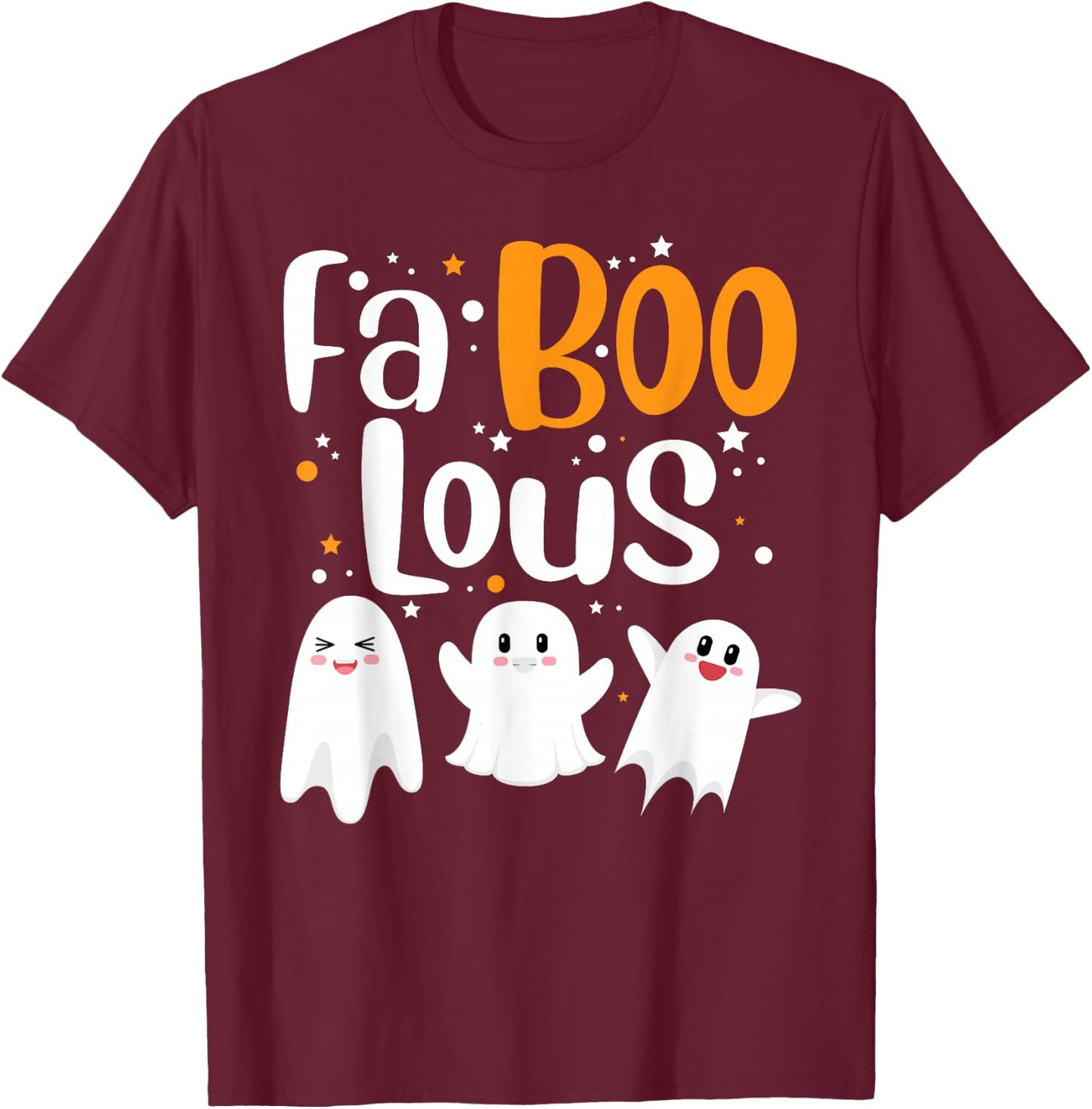 Faboolous Ghosts Funny Halloween Trick Or Treat Costume T-Shirt - T-Shirt | Maroon