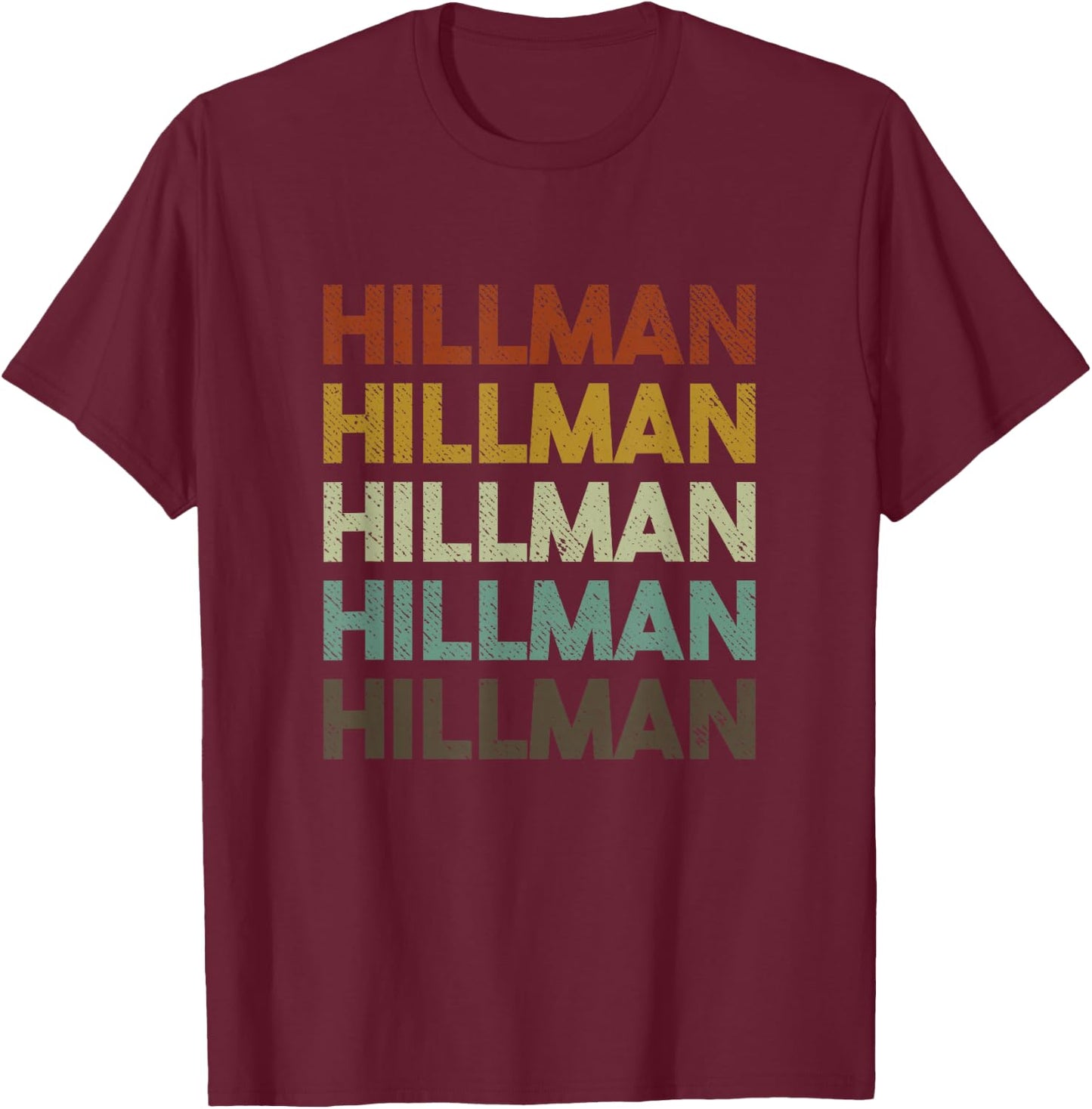 Hillman Vintage 80s Retro Style T-Shirt - T-Shirt | Maroon