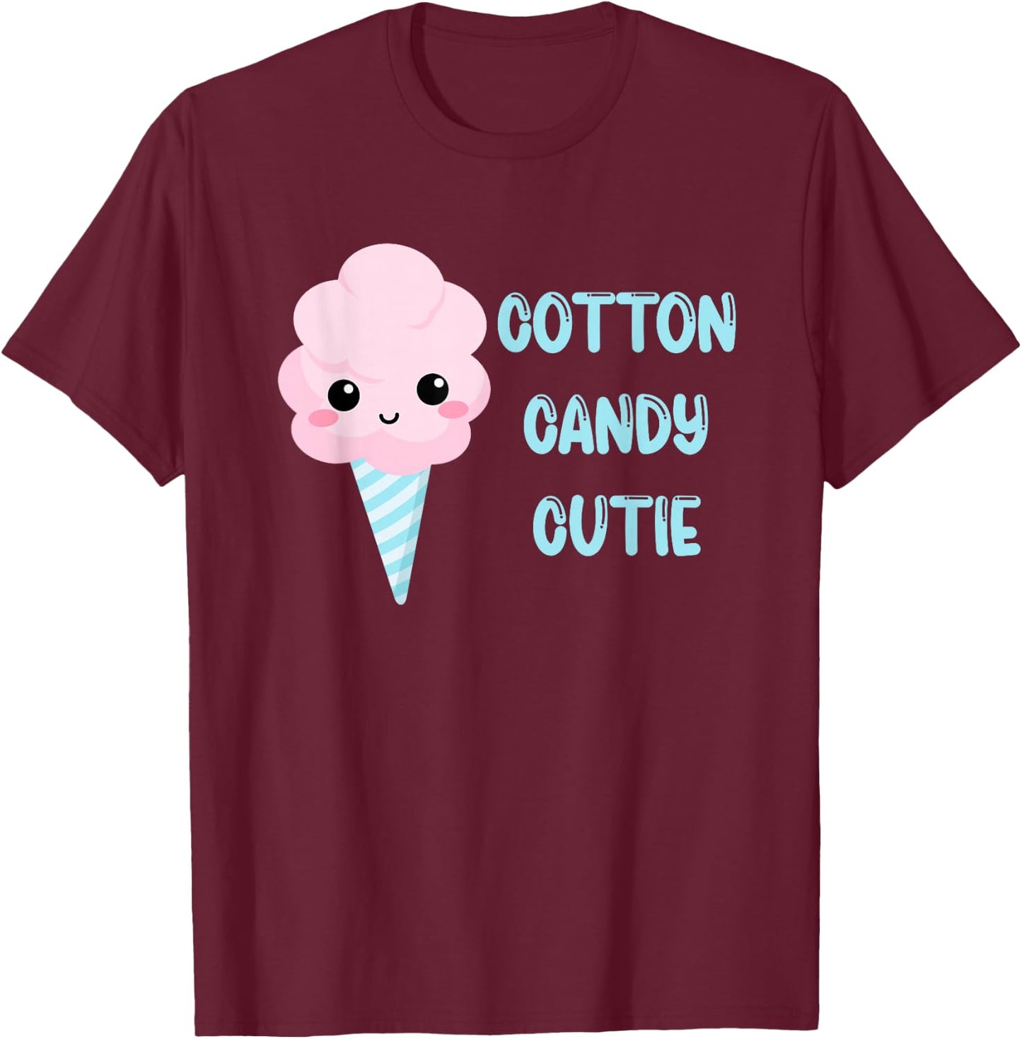 Cotton Candy Cutie Cute Kawaii Candy Floss T-Shirt - T-Shirt | Maroon