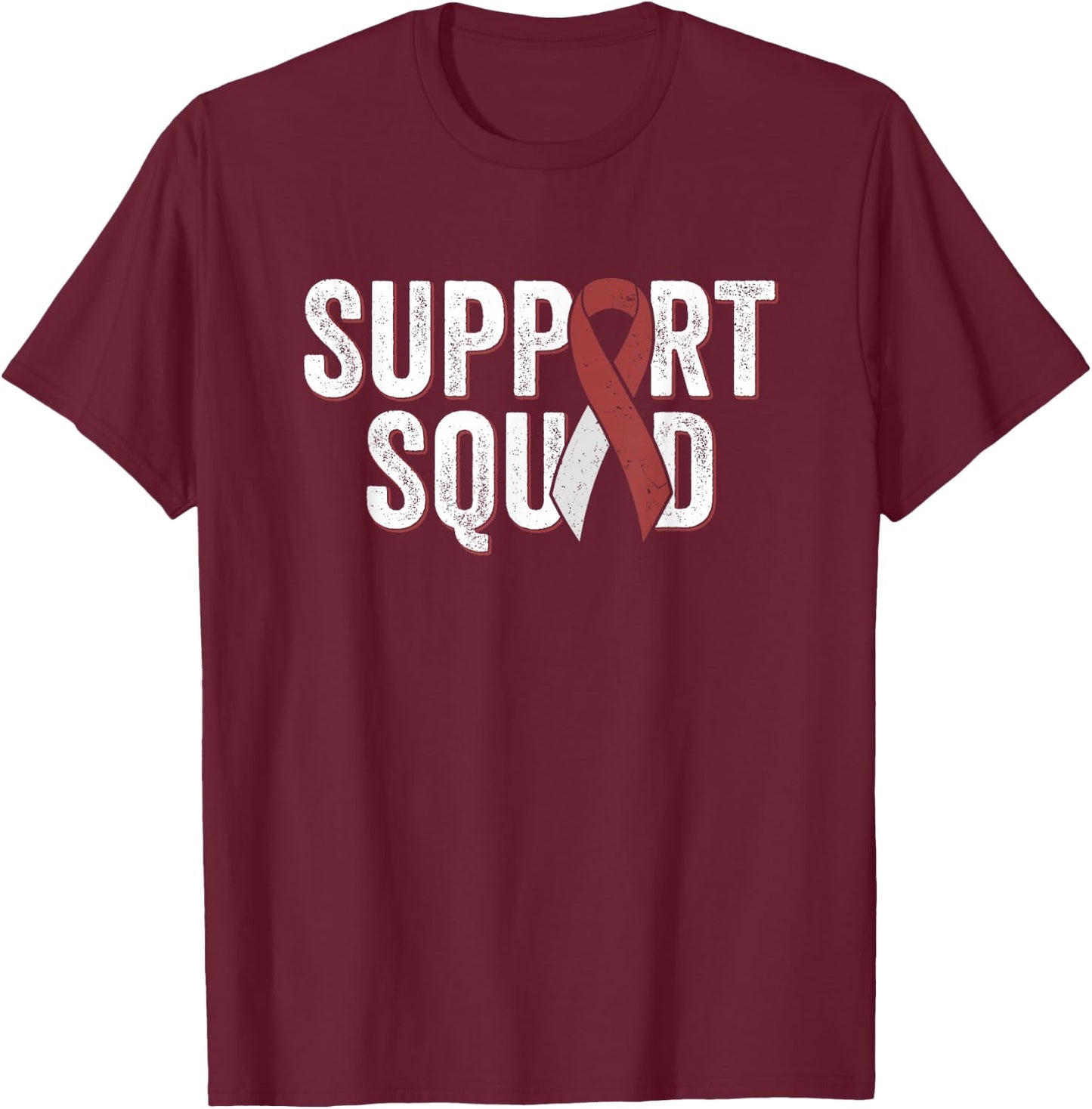 Head and Neck, Throat, Oral Cancer Support Squad T-Shirt - T-Shirt | Maroon