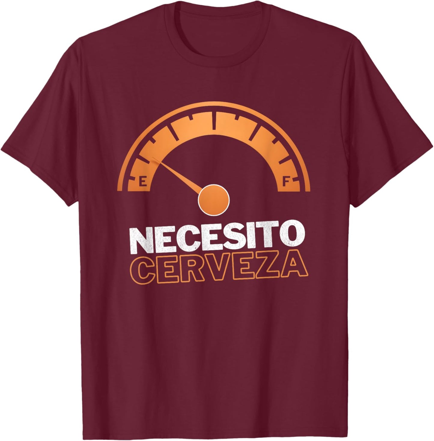 Necesito Cerveza Funny Spanish Beer Lover T-Shirt - T-Shirt | Maroon