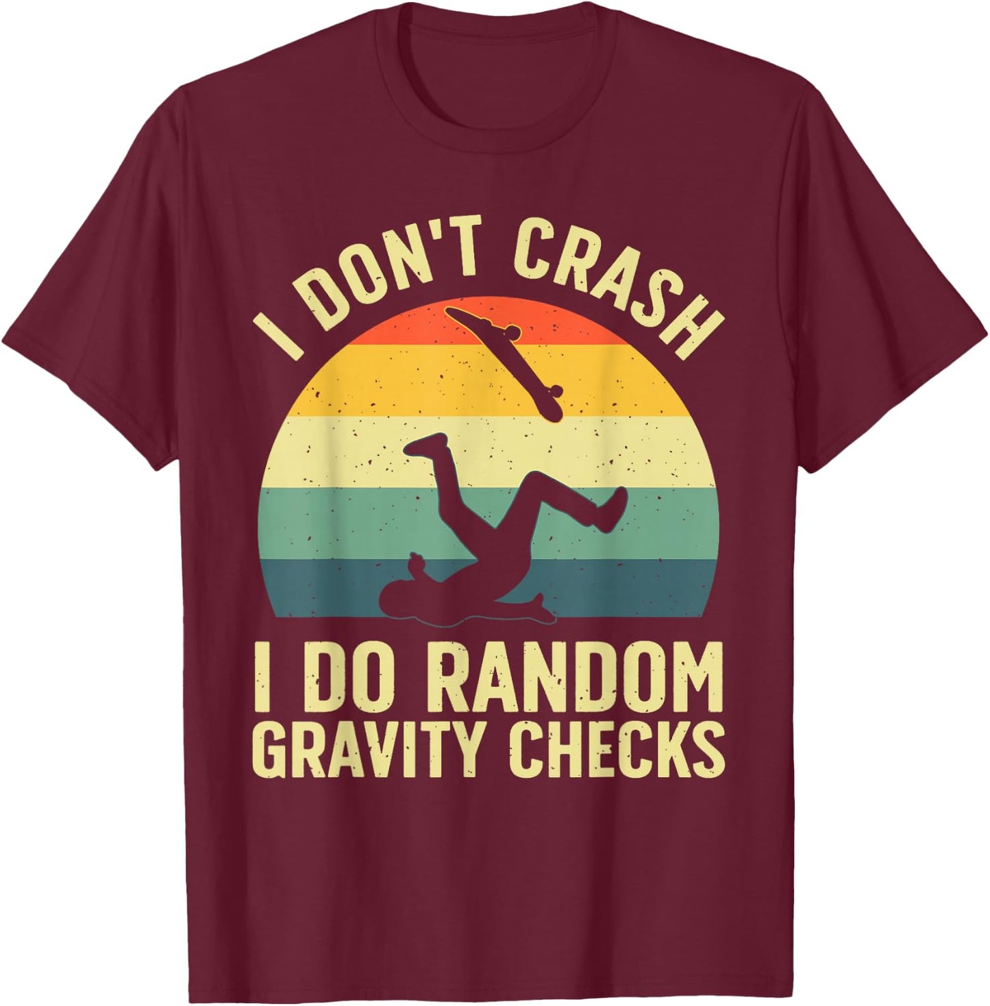 Best Skateboarding Design Women Kids Skateboarder T-Shirt - T-Shirt | Maroon