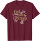 Feel Your Feelings Flowers Butterflies T-Shirt - T-Shirt | Maroon