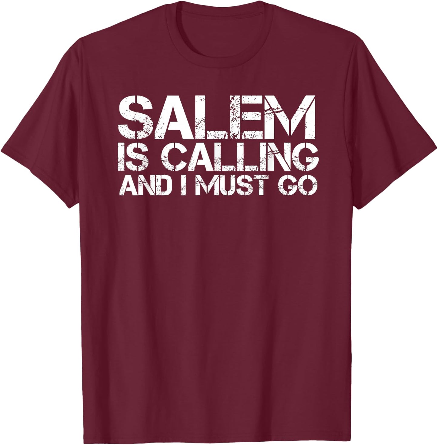 SALEM MA MASSACHUSETTS Funny City Trip Home Roots USA Gift T-Shirt - T-Shirt | Maroon