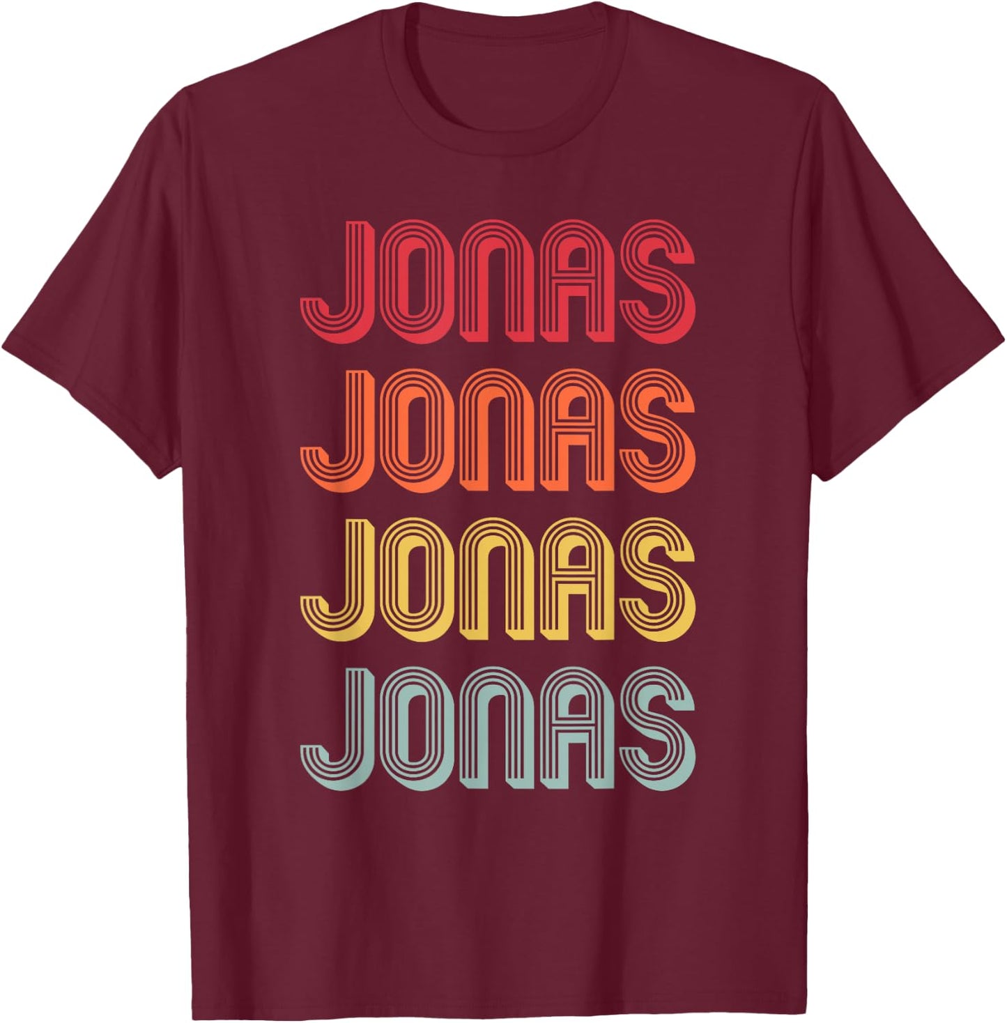 JONAS Gift Name Personalized Funny Retro Vintage Birthday T-Shirt - T-Shirt | Maroon