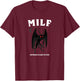 Cryptid Mothman Shirt MILF Mothman Cryptozoology Cryptidcore T-Shirt - T-Shirt | Maroon