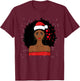African American Christmas Santa Claus T-Shirt - T-Shirt | Maroon