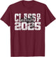 Vintage Class of 2025 Motocross Dirt Bike Motorcycle Lover T-Shirt - T-Shirt | Maroon