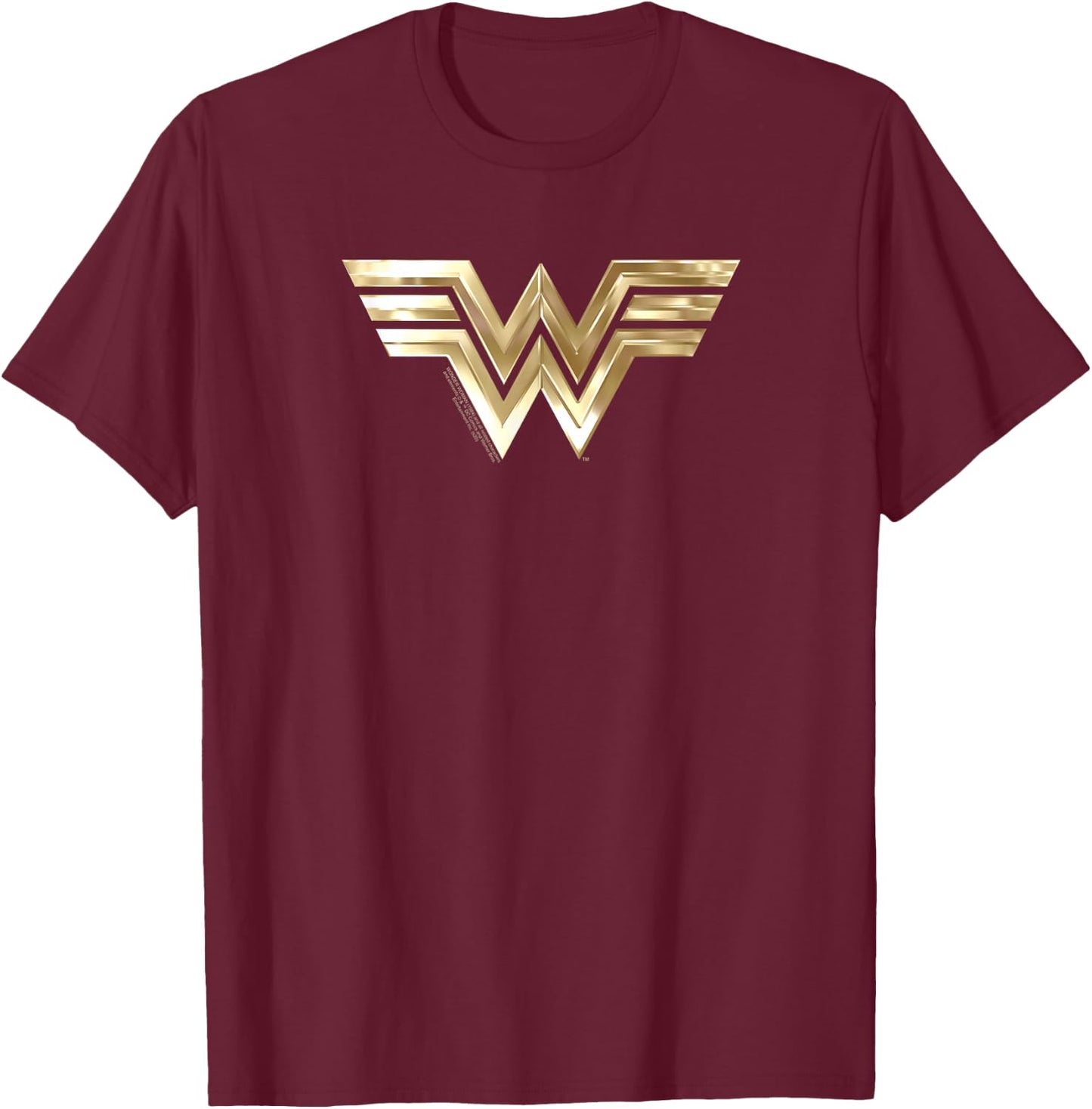 Wonder Woman 1984 Golden Logo T-Shirt - T-Shirt | Maroon