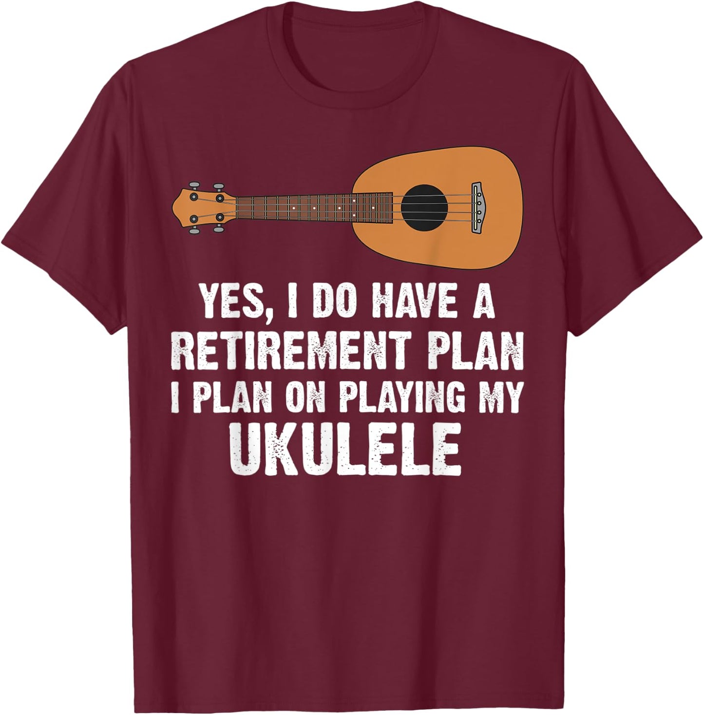 Funny Ukulele Gift Women Hawaiian Instrument Player T-Shirt - T-Shirt | Maroon