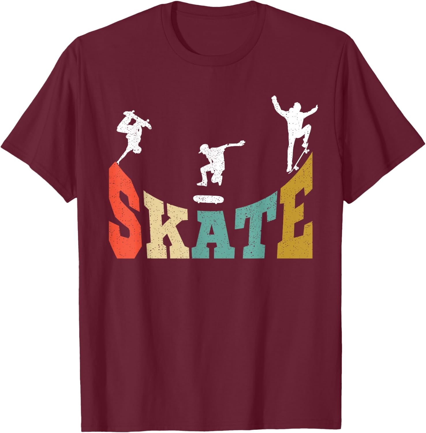 Skater Skateboard Stunt Skater Gift Boys Children T-Shirt - T-Shirt | Maroon