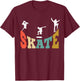 Skater Skateboard Stunt Skater Gift Boys Children T-Shirt - T-Shirt | Maroon