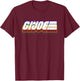 G.I. Joe Rainbow Outline Classic Hasbro Toy Logo T-Shirt - T-Shirt | Maroon