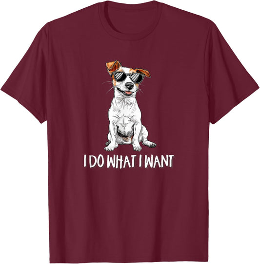 Kids JRT Dog Lover Do What I Want Jack Russell T-Shirt - T-Shirt | Maroon