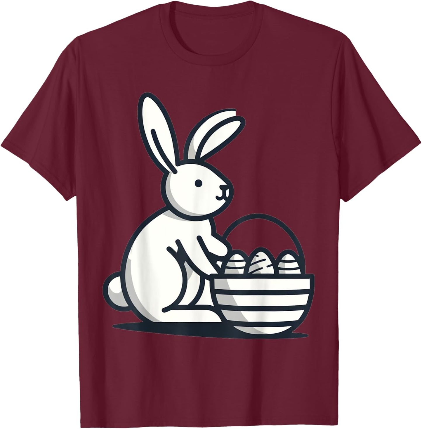 Serenity Basket Easter Bunny Egg Hunt Rabbit Adults Kids T-Shirt - T-Shirt | Maroon