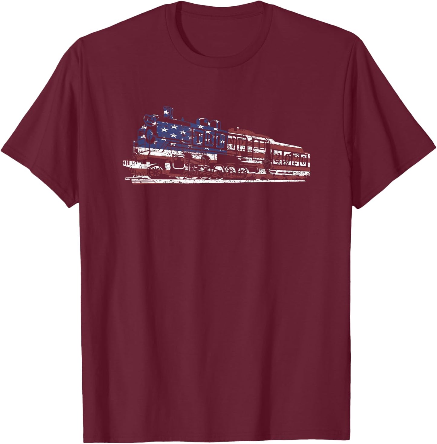 TRUMP TRAIN 2020 Funny President Trump Supporter Voter T-Shirt - T-Shirt | Maroon
