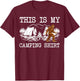 Funny Bigfoot Campfire Sasquatch This Is My Camping T-Shirt - T-Shirt | Maroon