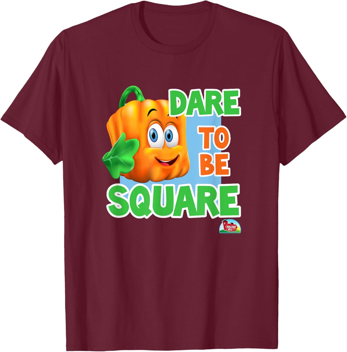 Spookley the Square Pumpkin Dare to be Square Halloween Kids T-Shirt - T-Shirt | Maroon