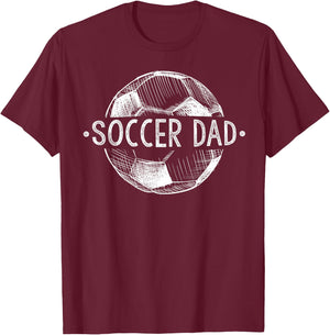 Soccer Dad Family Matching Team Player Gift Sport Lover Papa T-Shirt - T-Shirt | Maroon
