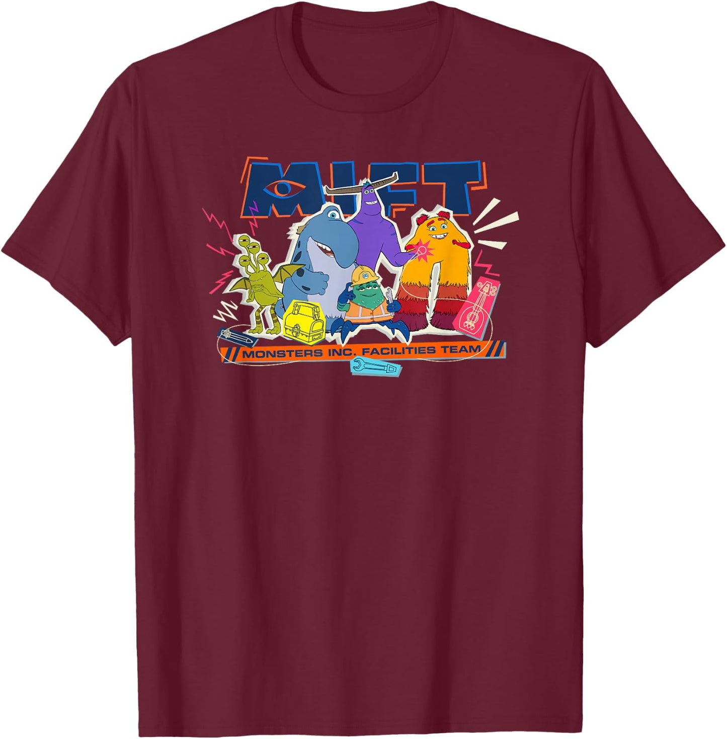Disney and Pixar's Monsters At Work MIFT T-Shirt - T-Shirt | Maroon