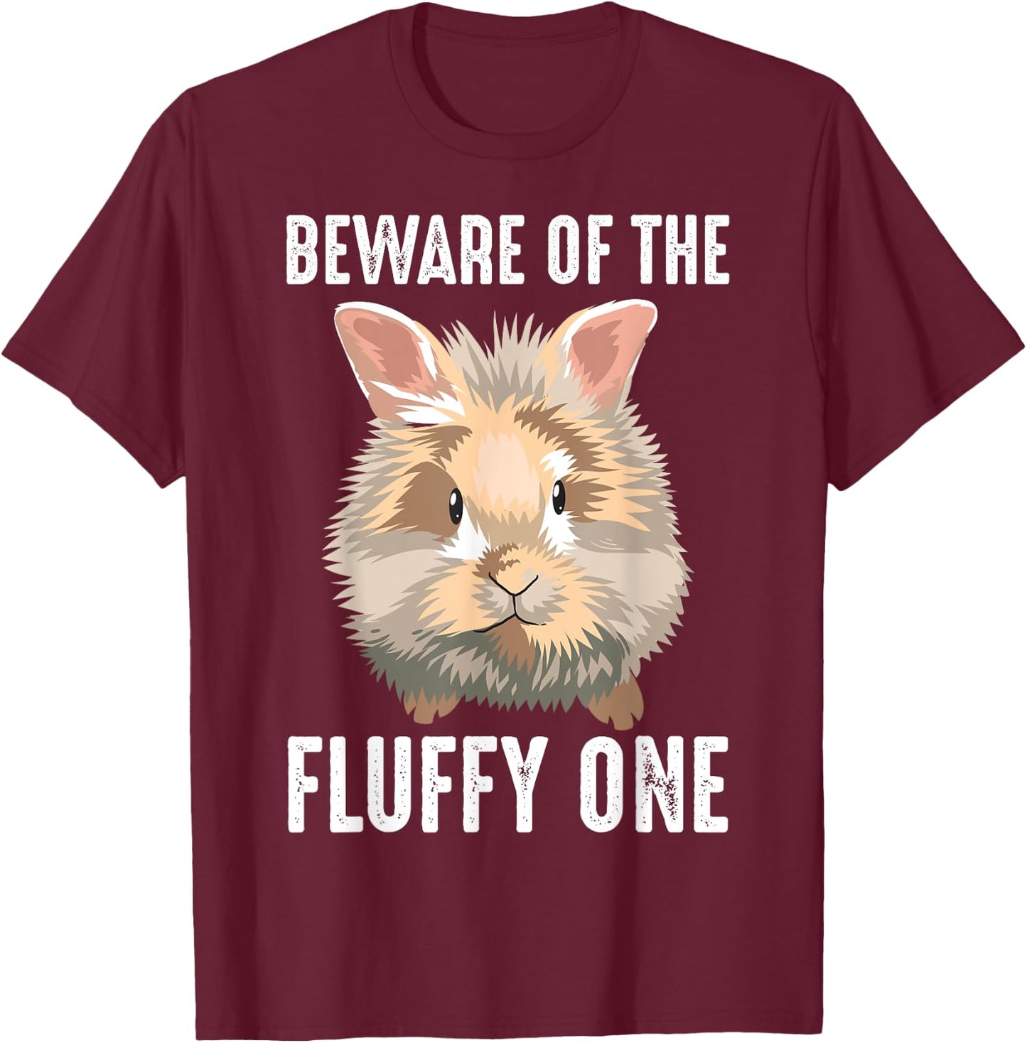 Funny Fluffy One Gift Lionhead Bunny Rabbit Lover Men Women T-Shirt - T-Shirt | Maroon