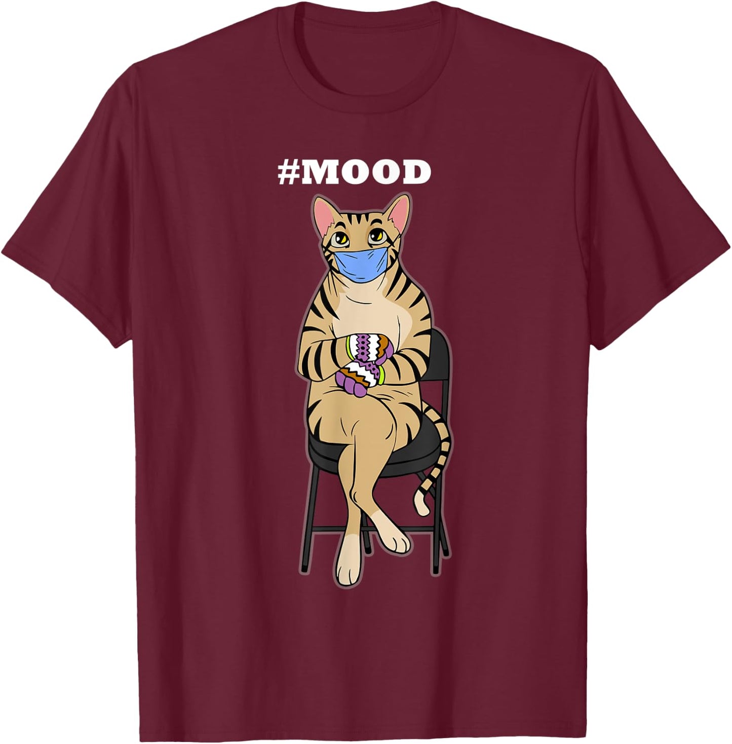Cat Kitten Tiger Mood Bernie Sanders Mittens Meme Funny Joke Men Women Kids T-Shirt - T-Shirt | Maroon