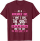 I Am A November Girl Quiet Sweet Crazy Birthday Women Funny T-Shirt - T-Shirt | Maroon