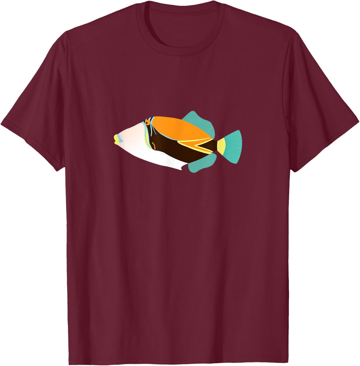 Humuhumunukunukuapu'a Hawaii State Fish T-Shirt - T-Shirt | Maroon